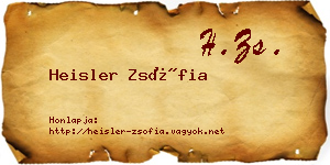 Heisler Zsófia névjegykártya