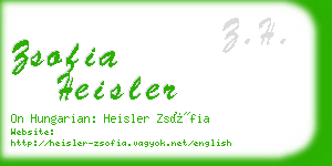zsofia heisler business card